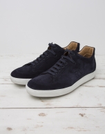 Navy blue sneakers