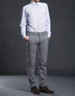 Gray herringbone pants