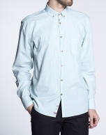 Camisa verde sport Jacquard rayas