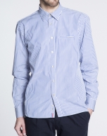 Blue striped sports shirt