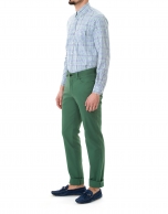 Blue and green checked fit sport shirt