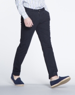 Navy blue pique sports pants