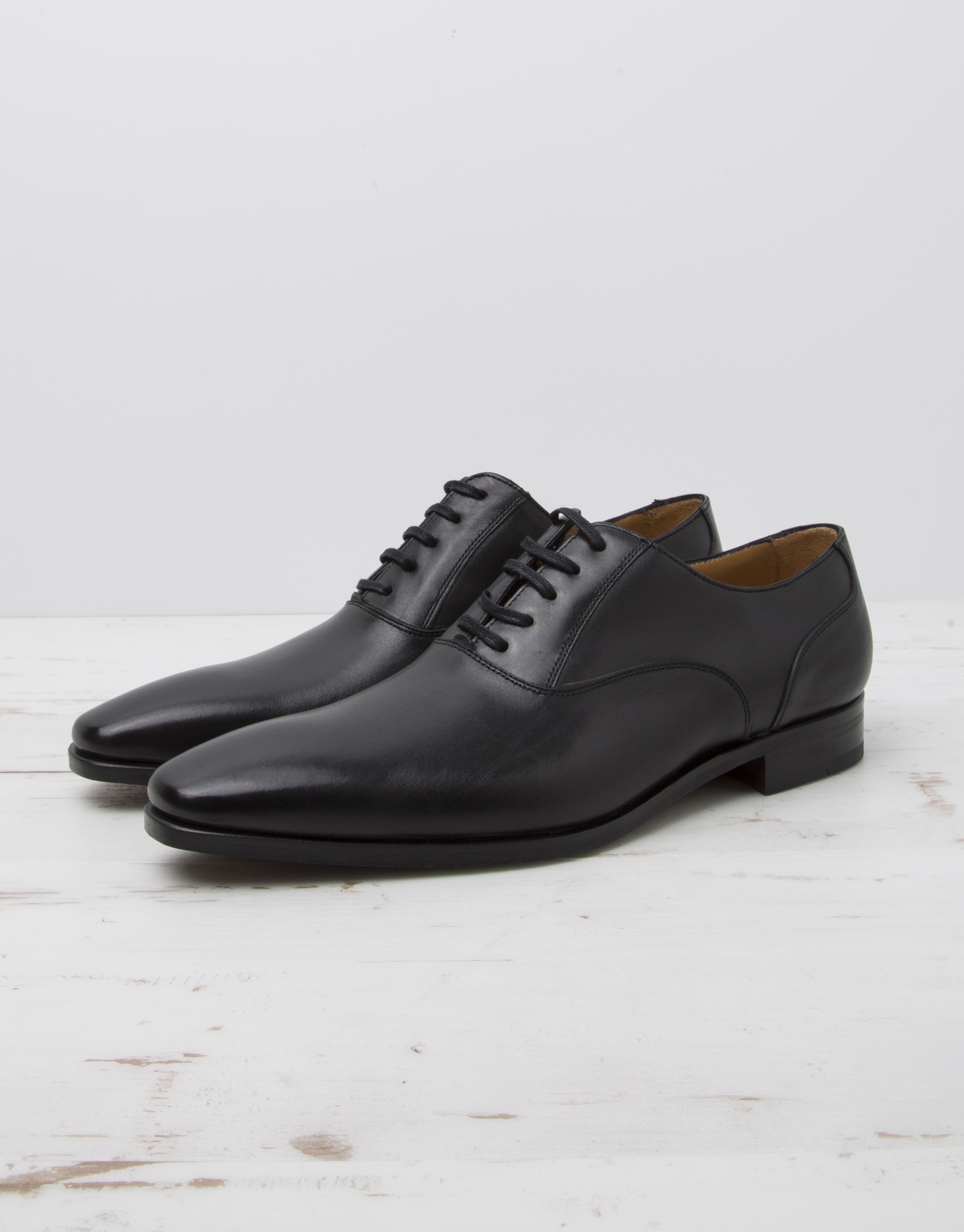 Black dress shoes with laces