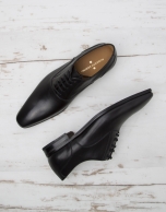 Black dress shoes with laces