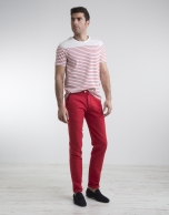 Red chino pants