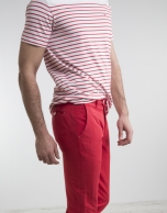 Red chino pants