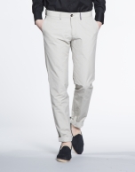 Beige cotton sports pants