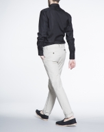 Beige cotton sports pants