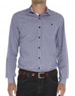 Checked fil coupé sport shirt