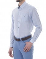 Blue striped premium fit sport shirt