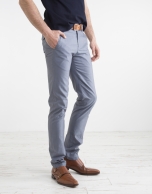 Navy blue structured sports pants