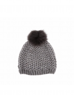 Gorro punto topo pompon