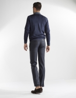 Blue microprint dress pants