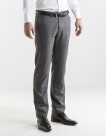 grey Prince of Wales dress pants