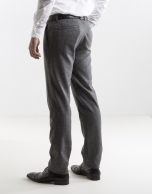 grey Prince of Wales dress pants