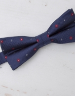 Ivory floral and dotted bowtie