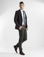 Pantalón sport estampado verde oscuro