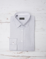 Camisa gris topos blancos