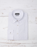 Navy blue micro striped shirt