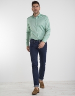 Camisa Oxford verde