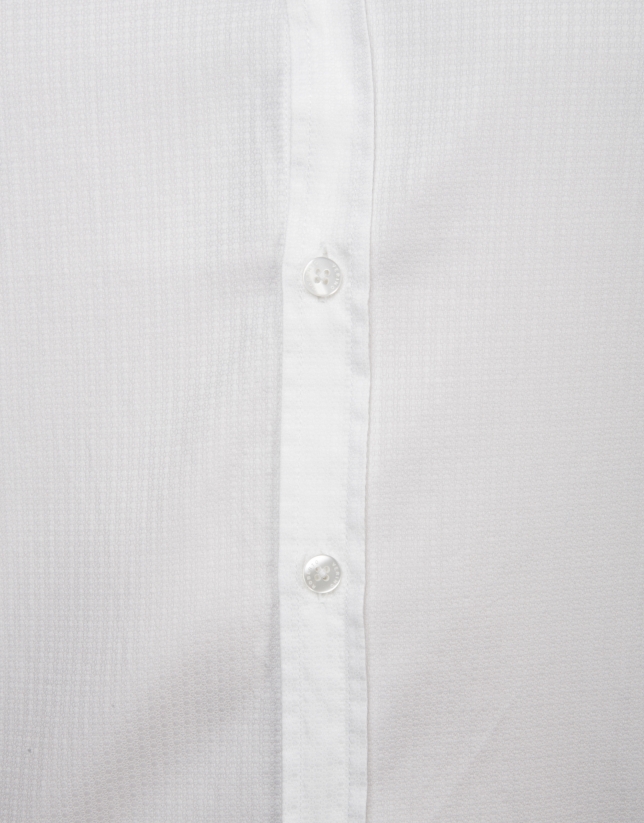 White print cotton shirt