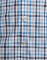 Navy blue/light blue checked shirt