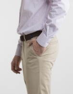 Pantalón chino de algodón beige