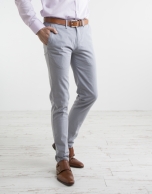 Pantalón chino microestructura marino