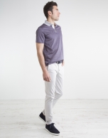 Stone-colored micro twill chinos