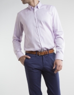 Camisa oxford algodón rosa