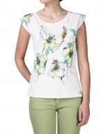 Sleeveless floral print t-shirt