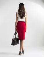 Red pencil skirt