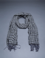 Foulard gris verde cuadros 