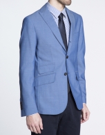 Blue microprint jacket 