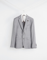 Sandy microprint cotton/linen sport coat