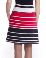 Striped skirt with pleats