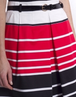 Striped skirt with pleats