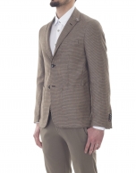 Brown microprint sport jacket