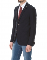 Navy blue microprint sport jacket