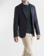 Navy blue structured sport jacket