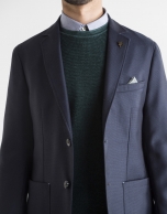 Navy blue structured sport jacket