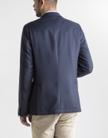 Navy blue structured sport jacket