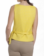 Yellow brocade top 