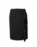 Straight skirt vertical ruffle