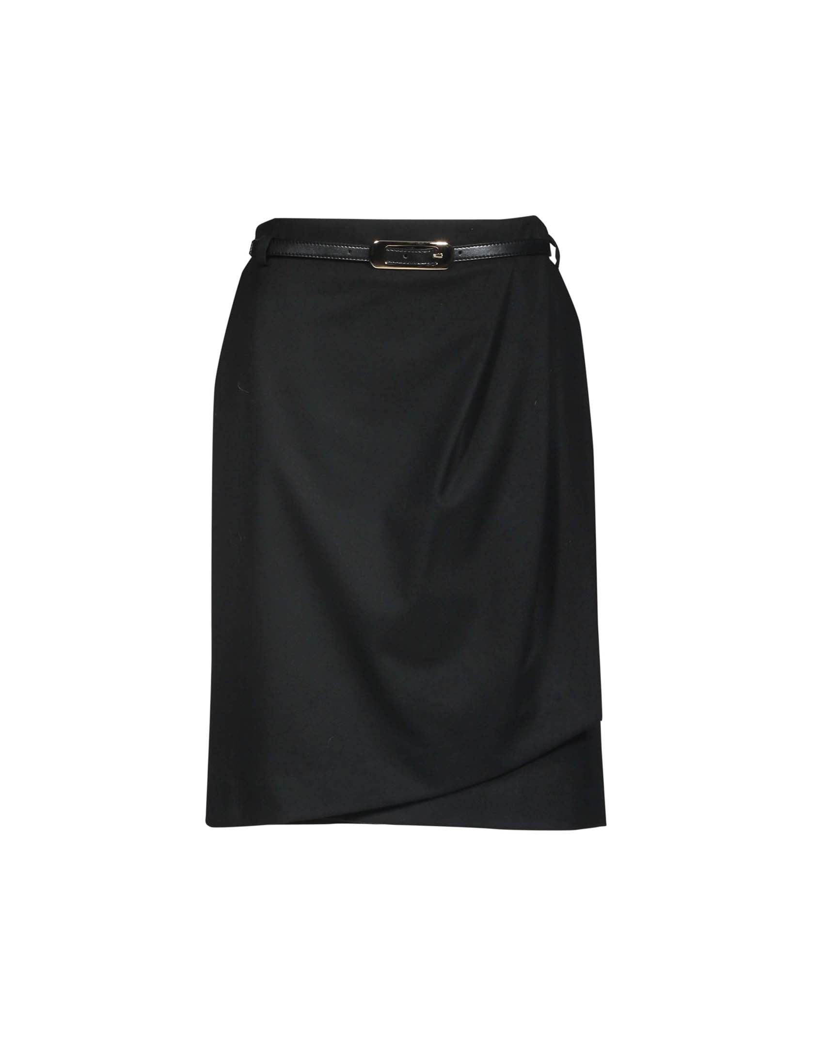 Black wrap skirt