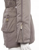 Beige hooded parka