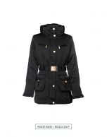 Trench doble cuello negro