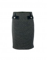 Bottle green tweed skirt