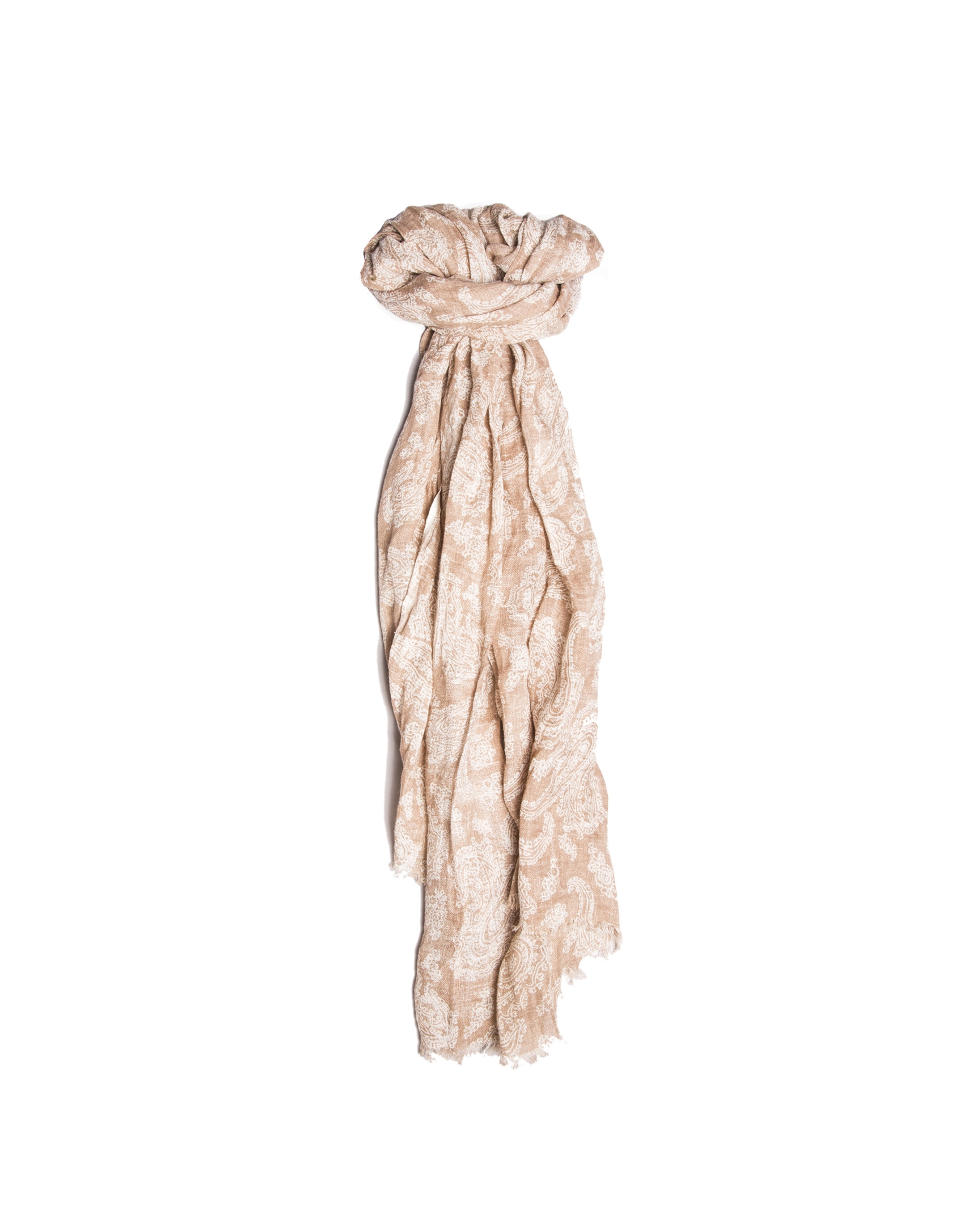 Beige print scarf