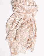 Beige print scarf